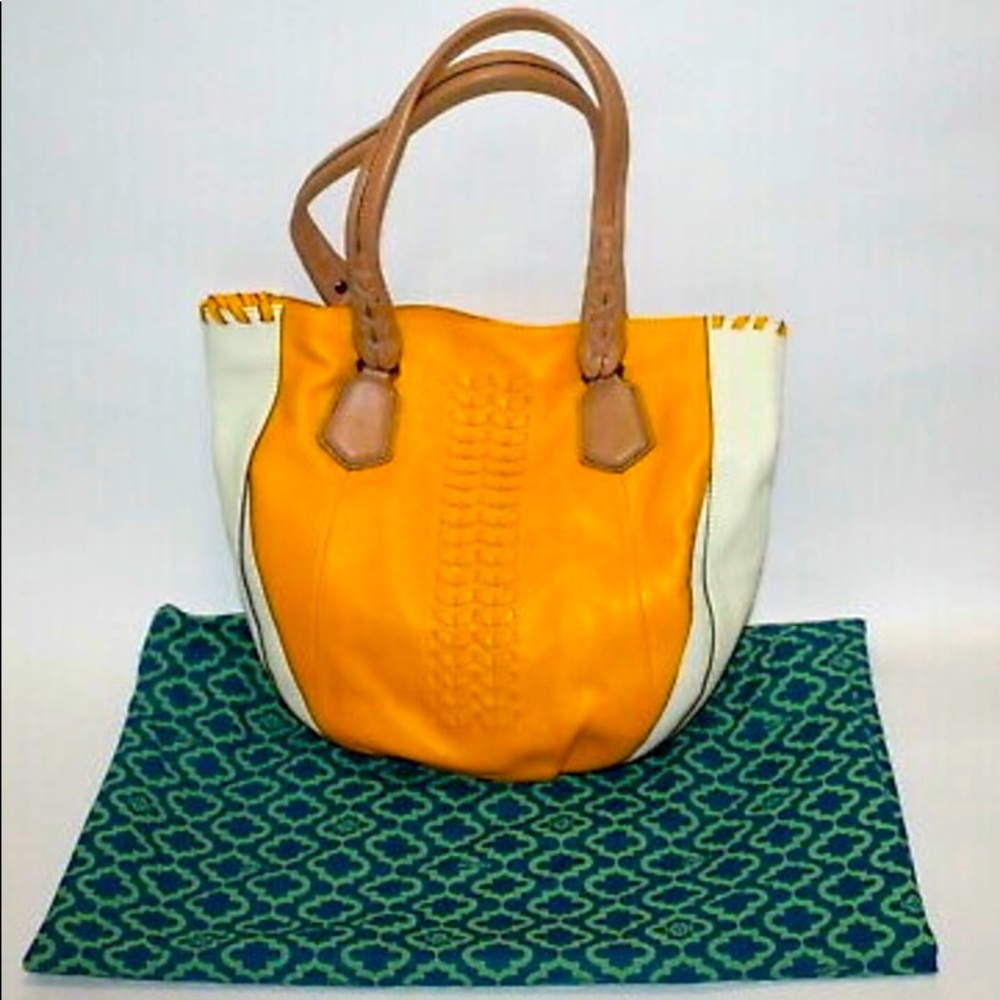 orYANY Lyssie Leather Yellow Tan Ivory Large